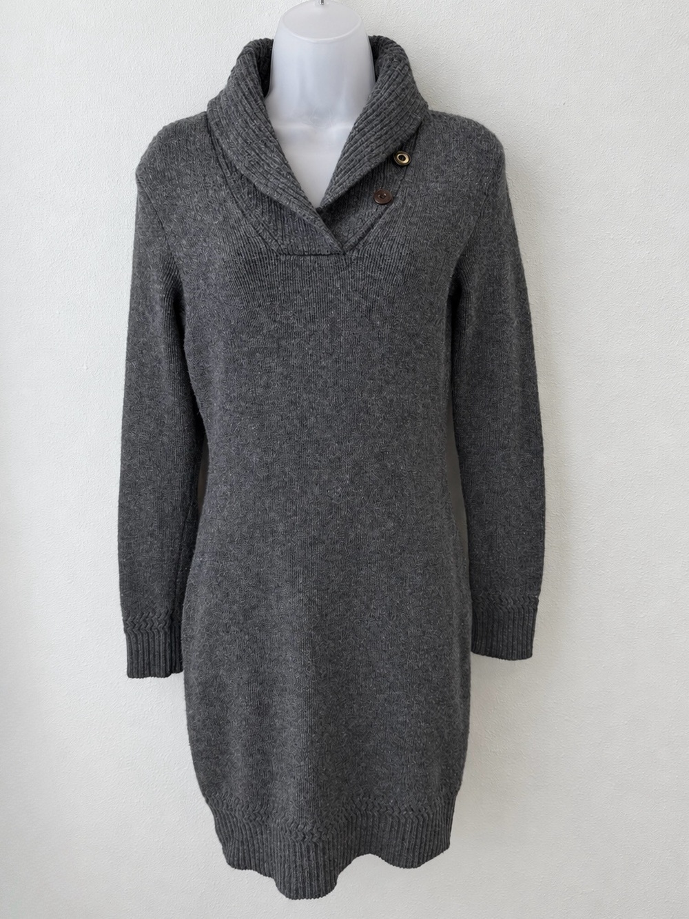 Ralph Lauren Rugby Dress Small Shetland Wool Shawl Collar